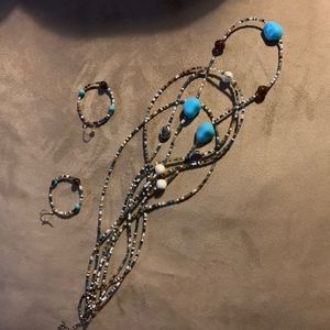 Beaded Necklace & Earring set